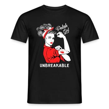 Fille polonaise incassable - T-shirt homme - noir - Devant - AI Model Male 178 light (178cm)