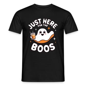 Cooles Horror-Halloween-Design mit einem Gespenst - Männer T-Shirt - Schwarz - Vorne - AI Model Male 178 light (178cm)