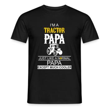 Traktor Papa Landwirt - Männer T-Shirt - Schwarz - Vorne - AI Model Male 178 light (178cm)