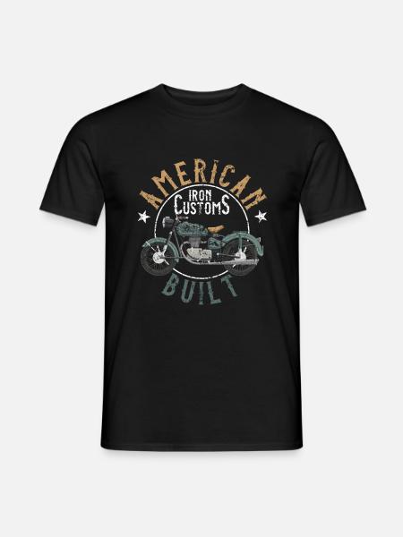 Biker Life USA American Motorcycle - Männer T-Shirt - Schwarz