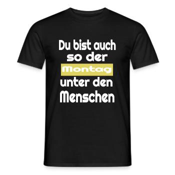 ich hasse Montag Ich hasse Menschen - Männer T-Shirt - Schwarz - Vorne - AI Model Male 178 light (178cm)