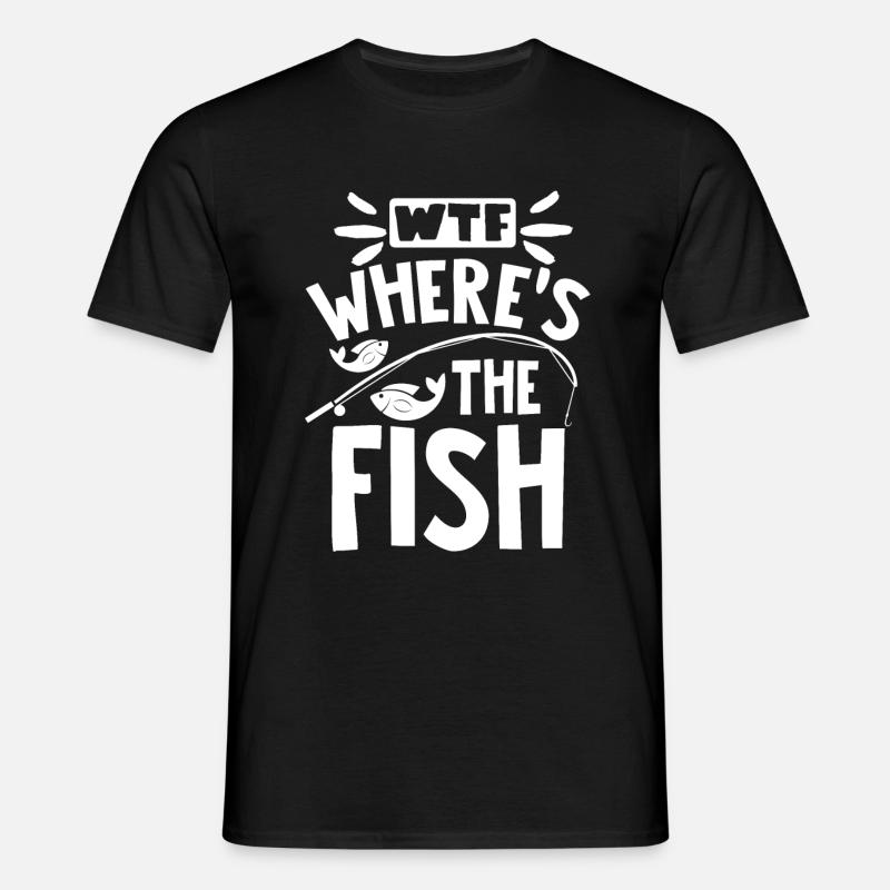 fiskeri - T-shirt til herrer - sort