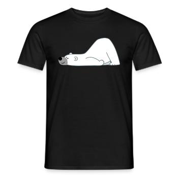 Lustiger Trickfilm Eisbär von Cheerful Madness!! - Männer T-Shirt - Schwarz - Vorne - AI Model Male 178 light (178cm)