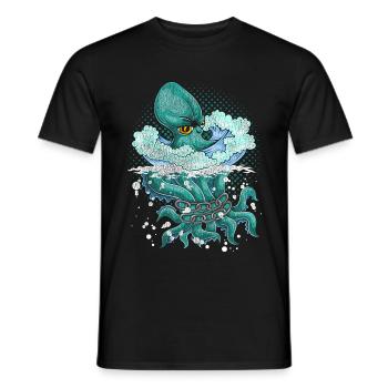 Oktopus - Männer T-Shirt - Schwarz - Vorne - AI Model Male 178 light (178cm)