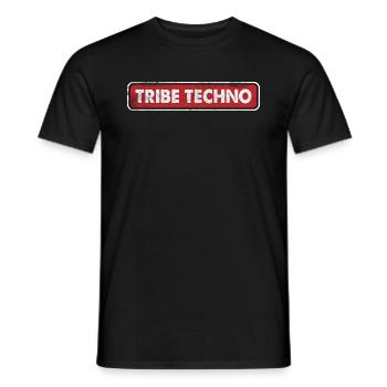 Tribe Techno | Wir lieben Techno-Musik - Männer T-Shirt - Schwarz - Vorne - AI Model Male 178 light (178cm)