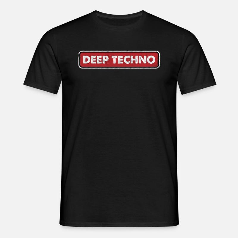Deep Techno - Men's T-Shirt - black