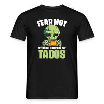 Fear Not Funny Alien Alien WordPlay - Men's T-Shirt - black - Front - AI Model Male 178 light (178cm)