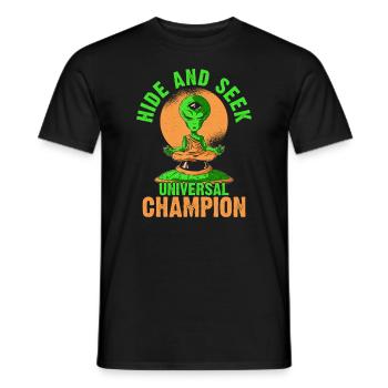 Cacher et rechercher Champ Funny - T-shirt homme - noir - Devant - AI Model Male 178 light (178cm)