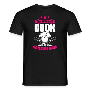 Mein Lieblingskoch Lustiger kulinarischer - Männer T-Shirt - Schwarz - Vorne - AI Model Male 178 light (178cm)