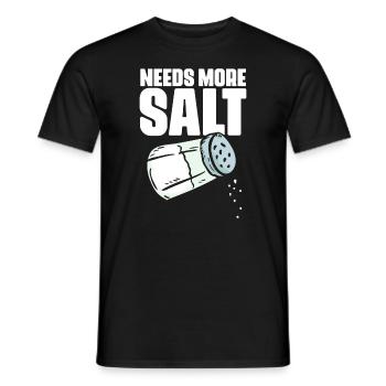 Besoin de plus de sel Humour culinaire drôle pour - T-shirt homme - noir - Devant - AI Model Male 178 light (178cm)