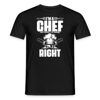 Je suis un chef Drôle d’humour culinaire pour un - T-shirt homme - noir - Devant - AI Model Male 178 light (178cm)