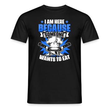 I'm here Fun Professional Cooking for - Men's T-Shirt - black - Front - AI Model Male 178 light (178cm)