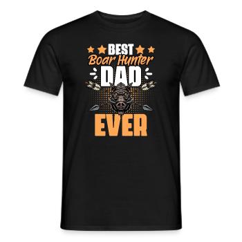 Best funny wild boar hunting humor for a - Men's T-Shirt - black - Front - AI Model Male 178 light (178cm)