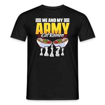 Funny board game sports humor for a - Men's T-Shirt - black - Front - AI Model Male 178 light (178cm)