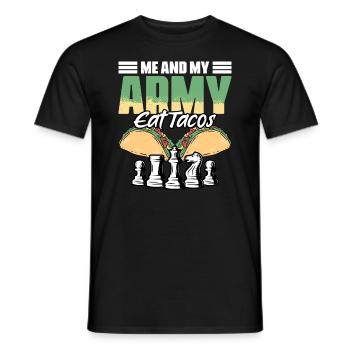 Funny board game sports humor for a - Men's T-Shirt - black - Front - AI Model Male 178 light (178cm)