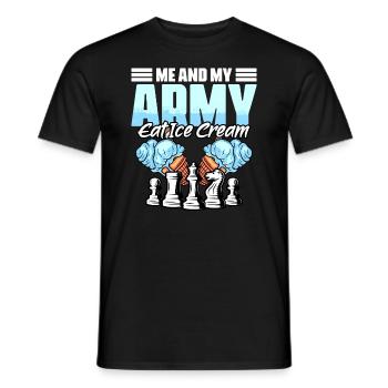 Fun board game sport for a - Men's T-Shirt - black - Front - AI Model Male 178 light (178cm)