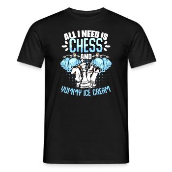 All I Need Is Fun Chessboard Game for a - Men's T-Shirt - black - Front - AI Model Male 178 light (178cm)