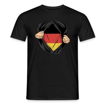 Fantastisches superdeutsches Blut in mir für einen - Männer T-Shirt - Schwarz - Vorne - AI Model Male 178 light (178cm)