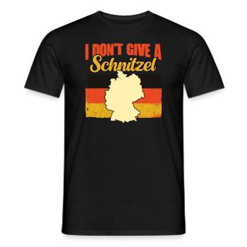 I Don't Give A Schnitzel Lustig Deutsch Deutsch - Männer T-Shirt - Schwarz - Vorne - AI Model Male 178 light (178cm)