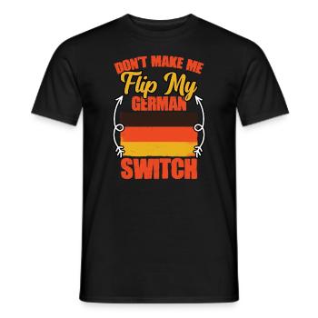 Don't let me my funny German - Men's T-Shirt - black - Front - AI Model Male 178 light (178cm)