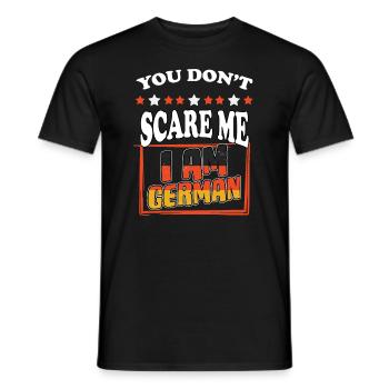Du machst mir keine Angst Lustig Deutschland - Männer T-Shirt - Schwarz - Vorne - AI Model Male 178 light (178cm)