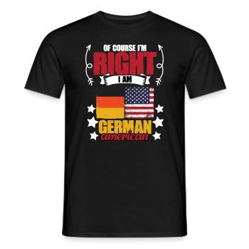Bien sûr que j’ai raison Drôle d’Allemagne Allemand - T-shirt homme - noir - Devant - AI Model Male 178 light (178cm)