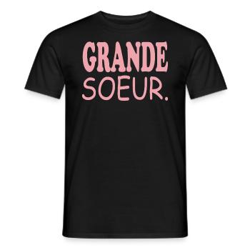 Grande Soeur - Männer T-Shirt - Schwarz - Vorne - AI Model Male 178 light (178cm)