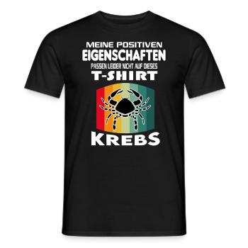 Geburtstag Sternzeichen Retro Krebs - Männer T-Shirt - Schwarz - Vorne - AI Model Male 178 light (178cm)