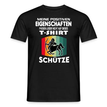 Geburtstag Sternzeichen Retro Schütze - Männer T-Shirt - Schwarz - Vorne - AI Model Male 178 light (178cm)