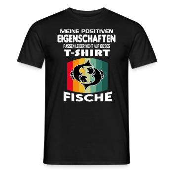 Geburtstag Sternzeichen Retro Fische - Männer T-Shirt - Schwarz - Vorne - AI Model Male 178 light (178cm)