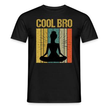 Sprüche Yoga Frau Cool Bro Bruder - Männer T-Shirt - Schwarz - Vorne - AI Model Male 178 light (178cm)