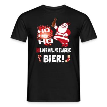 Weihnachten Christmas Bier Saufen Party Truppe - Männer T-Shirt - Schwarz - Vorne - AI Model Male 178 light (178cm)