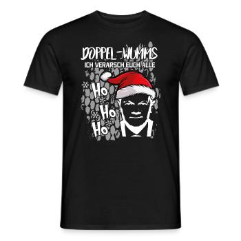 Weihnachten Christmas Lustig Sprüche Politik - Männer T-Shirt - Schwarz - Vorne - AI Model Male 178 light (178cm)