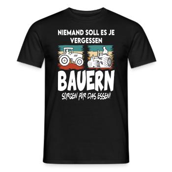 Bauern sorgen für das Essen Protest - Männer T-Shirt - Schwarz - Vorne - AI Model Male 178 light (178cm)