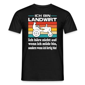 Bauern Protest Landwirt Schnauze voll - Männer T-Shirt - Schwarz - Vorne - AI Model Male 178 light (178cm)