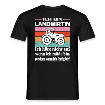 Bäuerin Protest Landwirtin Schnauze voll - Männer T-Shirt - Schwarz - Vorne - AI Model Male 178 light (178cm)