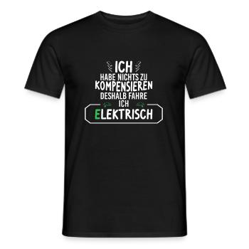 Elektroauto E-Auto Ich fahre elektrisch - Männer T-Shirt - Schwarz - Vorne - AI Model Male 178 light (178cm)