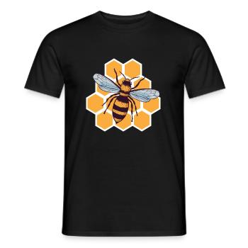 Imker Imkerei Bienen Bienenwabe gelb - Männer T-Shirt - Schwarz - Vorne - AI Model Male 178 light (178cm)