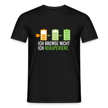 Elektroauto Elektromobilität E Auto Rekuperieren - Männer T-Shirt - Schwarz - Vorne - AI Model Male 178 light (178cm)
