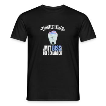 Zahntechniker Zahnarzthelfer Biss Zahnarztpraxis - Männer T-Shirt - Schwarz - Vorne - AI Model Male 178 light (178cm)