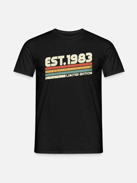 1983 Jahrgang Retro Vintage Geburtstag Geschenk - Mænd T-shirt - sort