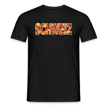 Schweiz - Männer T-Shirt - Schwarz - Vorne - AI Model Male 178 light (178cm)