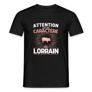Cadeau Humour Homme Lorrain - T-shirt homme - noir - Devant - AI Model Male 178 light (178cm)