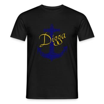 Anker Digga - Männer T-Shirt - Schwarz - Vorne - AI Model Male 178 light (178cm)