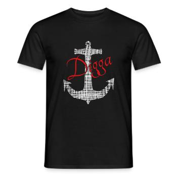 Anker Digga - Männer T-Shirt - Schwarz - Vorne - AI Model Male 178 light (178cm)