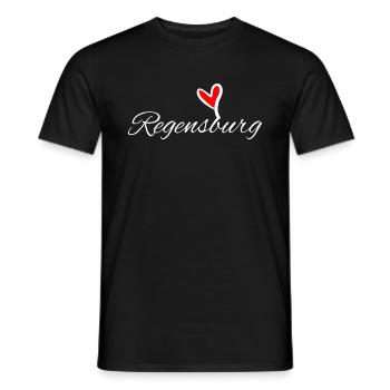 Regensburg My city Bavaria Regensburg - Men's T-Shirt - black - Front - AI Model Male 178 light (178cm)