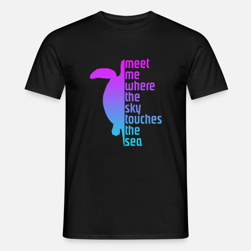 Turtle Schildkröte - Männer T-Shirt - Schwarz