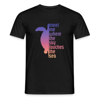 Turtle Slogan Schildkröte Spruch - Männer T-Shirt - Schwarz - Vorne - AI Model Male 178 light (178cm)