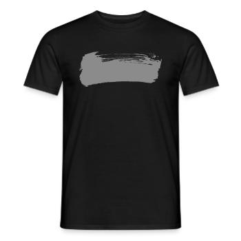 Bande grise - T-shirt homme - noir - Devant - AI Model Male 178 light (178cm)