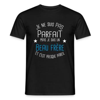 Beau frère - T-shirt homme - noir - Devant - AI Model Male 178 light (178cm)